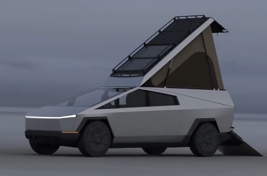 Space Camper, който превръща Cybertruck на Tesla в мобилен дом