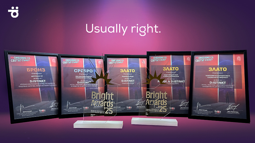 d:istinkt получи пет отличия от BAPRA Bright Awards 2025