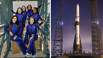 Първият женски екипаж на Blue Origin: Създадоха си специални прилепнали костюми