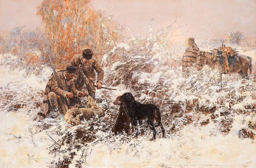 „Лов на сърни край София“ от Ярослав Вешин; ©Аукционна къща Artmark