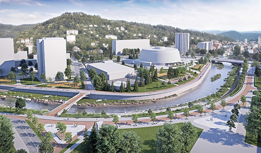 Визуализация от работния проект за благоустрояване на крайречната зона на Янтра, ©„Арк Проект“