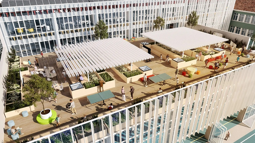 Градини на покрива и отворени врати за общността: Обновяват четири училища в София