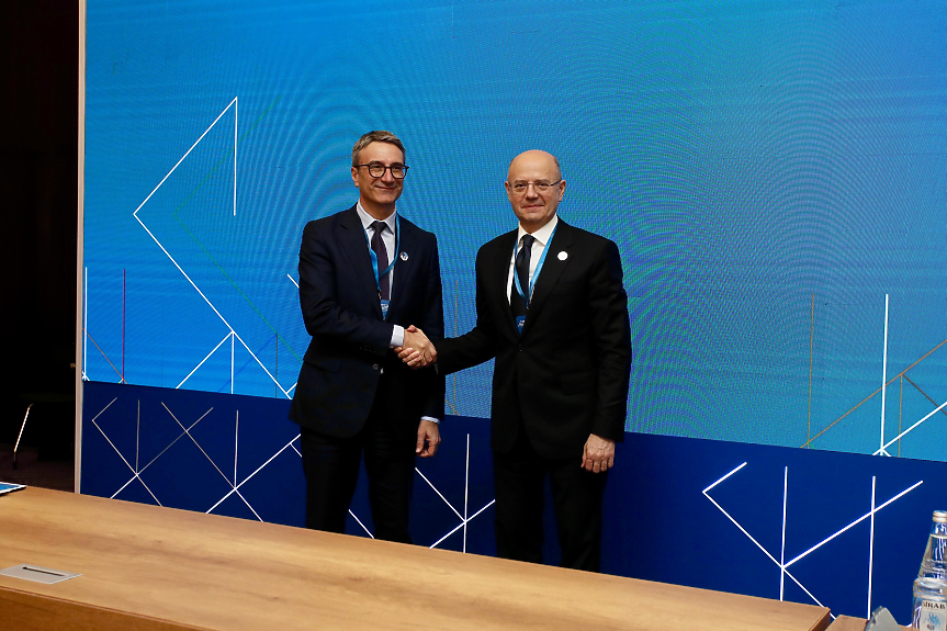 Среща на&nbsp;служебния&nbsp;министър на енергетиката Трайчо Трайков с&nbsp;министъра на енергетиката на Азербайджан Парвиз Шахбазов; ©Министерство на енергетиката