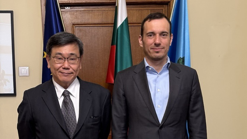 Кметът Васил Терзиев се срещна с посланика на Япония Чикахиса Суми; ©Столична община