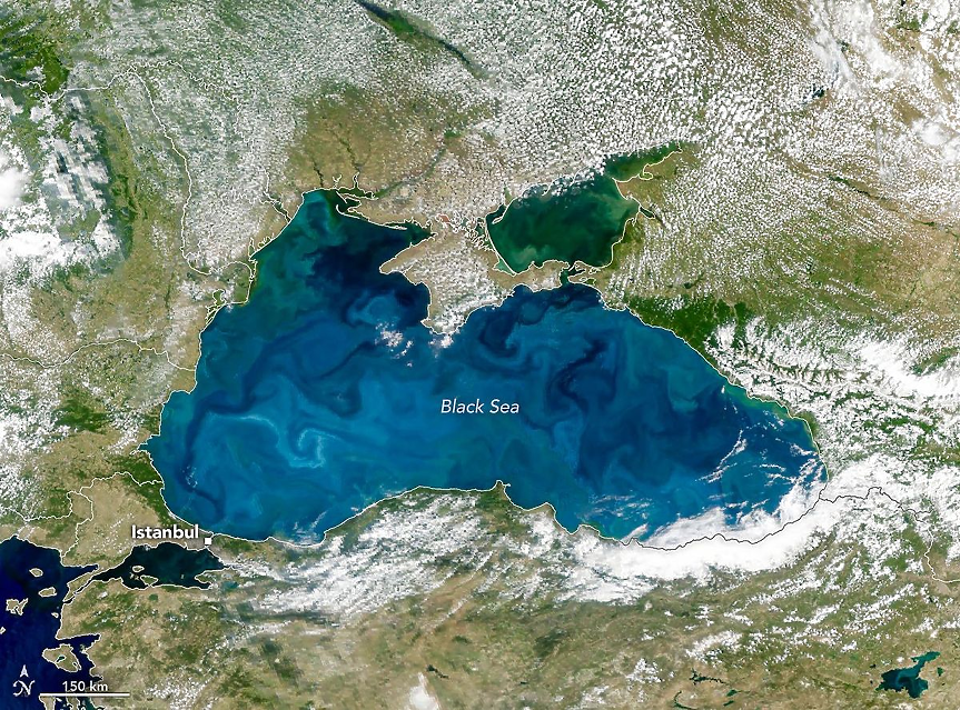 Черно море смени цвета си: НАСА обясни необичайния природен феномен (снимки)